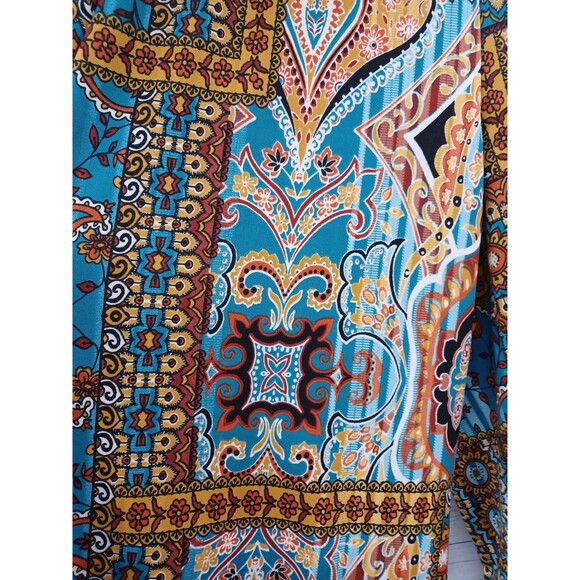 Melissa Paige Palazzo Boho Knit Pant Pull On 1X Hippie Gypsy Resort Cruise - Picture 2 of 8